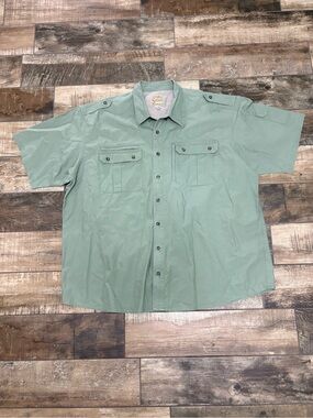 Cabela's Short Sleeve Button-Up Shirt - Seafoam Green